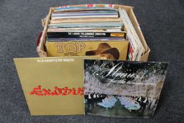 A box of LP records : Jennifer Rush, Bob Marley,