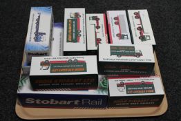 A tray of fifteen boxed Atlas Eddie Stobart vehicles