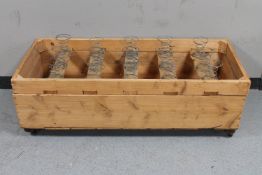 An antique pine Ottoman blanket box,