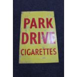 A 20th century tin sign Park Drive Cigarettes
