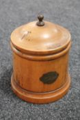 A treen tobacco jar