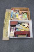 Two boxes of vintage games, toys,