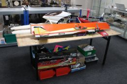 A large collection of radio control model kits, parts and accessories : Raptor Series helicopter,