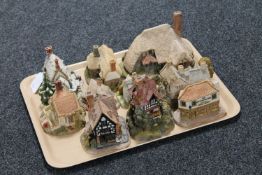 A tray of ten assorted Lilliput Lane houses
