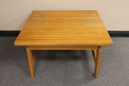 A light oak hardwood low table