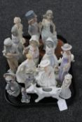 A collection of china figures and ornaments