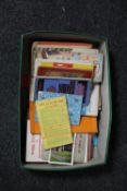 A box of Ordnance Survey and other maps and travel guides