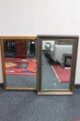 Two gilt framed mirrors