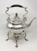 A fine Victorian silver kettle on stand, Thomas Bradbury & Sons, London 1898,