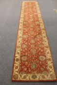 A Nourison Living Treasure Collection wool runner 363 cm x 76 cm
