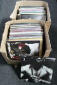 Two boxes of LP records : LL Cool J, Ian Drury,