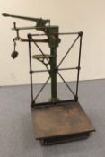 A Mordue Brothers of Newcastle upon Tyne weighting scale with weights