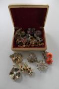 A box of costume jewellery