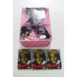 A box of Topps Michael Jackson wax packets containing cards and stickers (approx 20 packets)