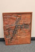 Donald James White : An Abstract Relief Study, moulded in terracotta, in four panels,