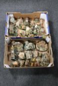 Two boxes of cottage ornaments,