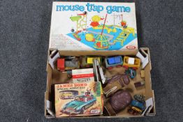 A boxed Mousetrap game, vintage toys, James Bond Special Agent Airfix car,