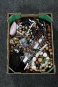 A box of costume jewellery