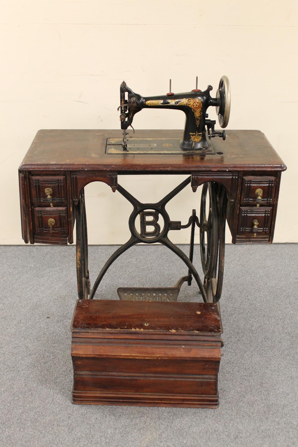 A Bradbury treadle sewing machine