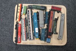 A tray of Hornby and other engines,