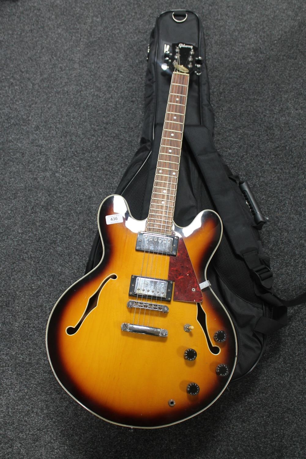 A copy of a Gibson electric guitar