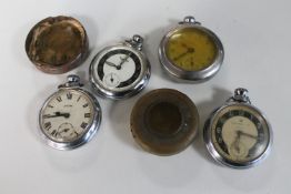 A collection of Ingersol and other mid century pocket watches