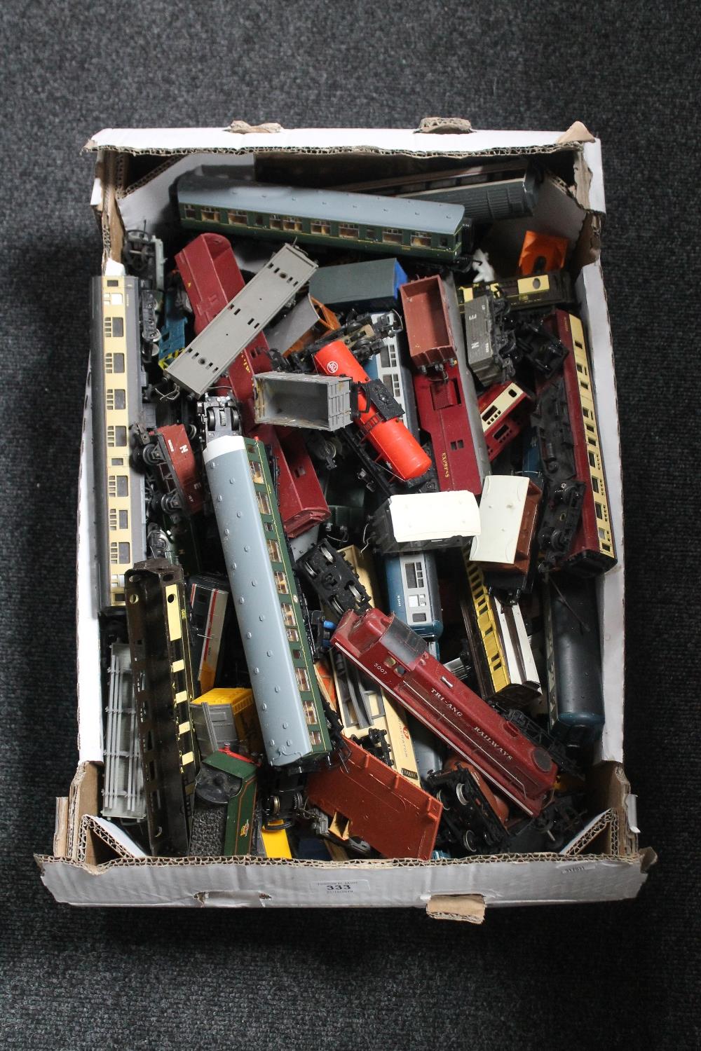 A box of Hornby OO, Hornby Mainline, Lima etc carriages,