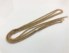 A yellow metal rope twist chain, apparently unmarked,