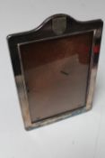 A silver photograph frame