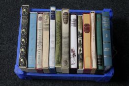 A basket of thirteen Folio Society volumes including George Orwell's Animal Farm,