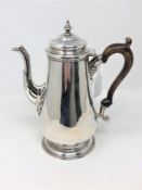 A fine George II silver coffee pot, London 1742, Richard Bayley or Richard Beale,