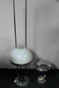 A 1970's rise and fall floor lamp (shade a/f),