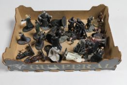 A box of Lord of the Rings die-cast figures (a/f)