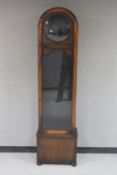 An oak regulator clock case