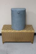 A gold lusty loom blanket box together with a loom s/l box