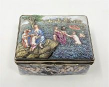 A fine quality Victorian silver gilt trinket box, London 1855,