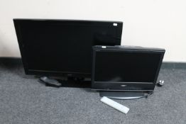 A Sony Bravia 20" LCD TV together with a Cello 32" LCD TV with remote