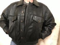 Five buttoned leather jackets (In one box)