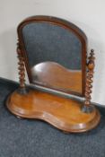 A Victorian mahogany toilet mirror