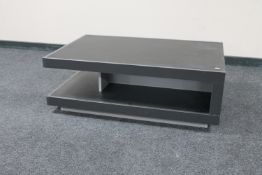 A contemporary two tier coffee table