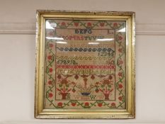 A nineteenth century alphabet sampler