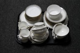 A tray of part Salon china Kent tea service together with six Royal Doulton Repton saucers with