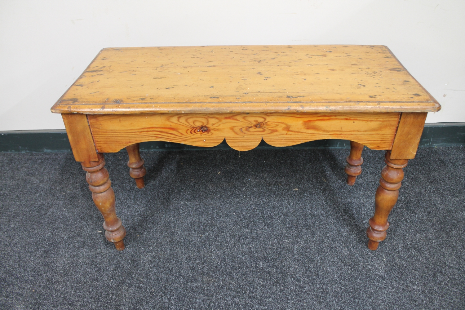 An antique pine low table