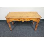 An antique pine low table
