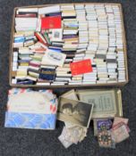 A box of a large quantity of match books,