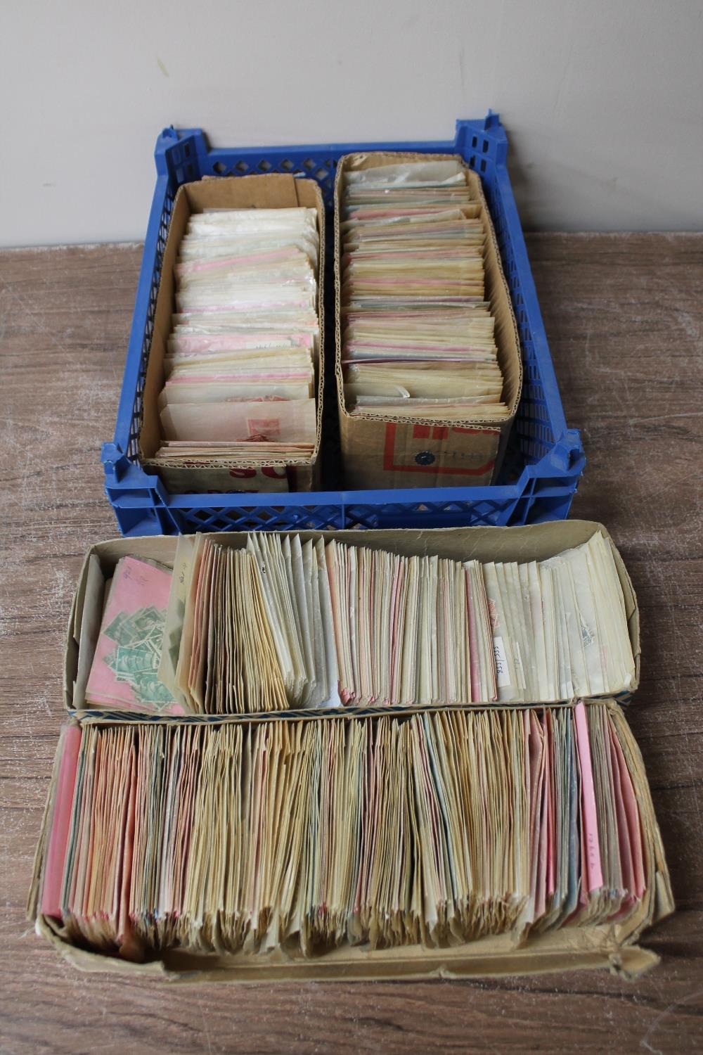 A crate of antique and later French stamps