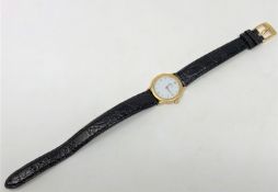 A lady's 18ct gold Omega De Ville wristwatch