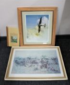 A framed Terrence Cuneo signed limited edition print, number 15/25 depicting a battle scene,