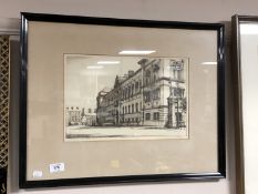 A framed Wilford Crawford Appleby signed black and white engraving - Edinburgh University medical