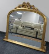 A Victorian style gilt framed overmantel mirror